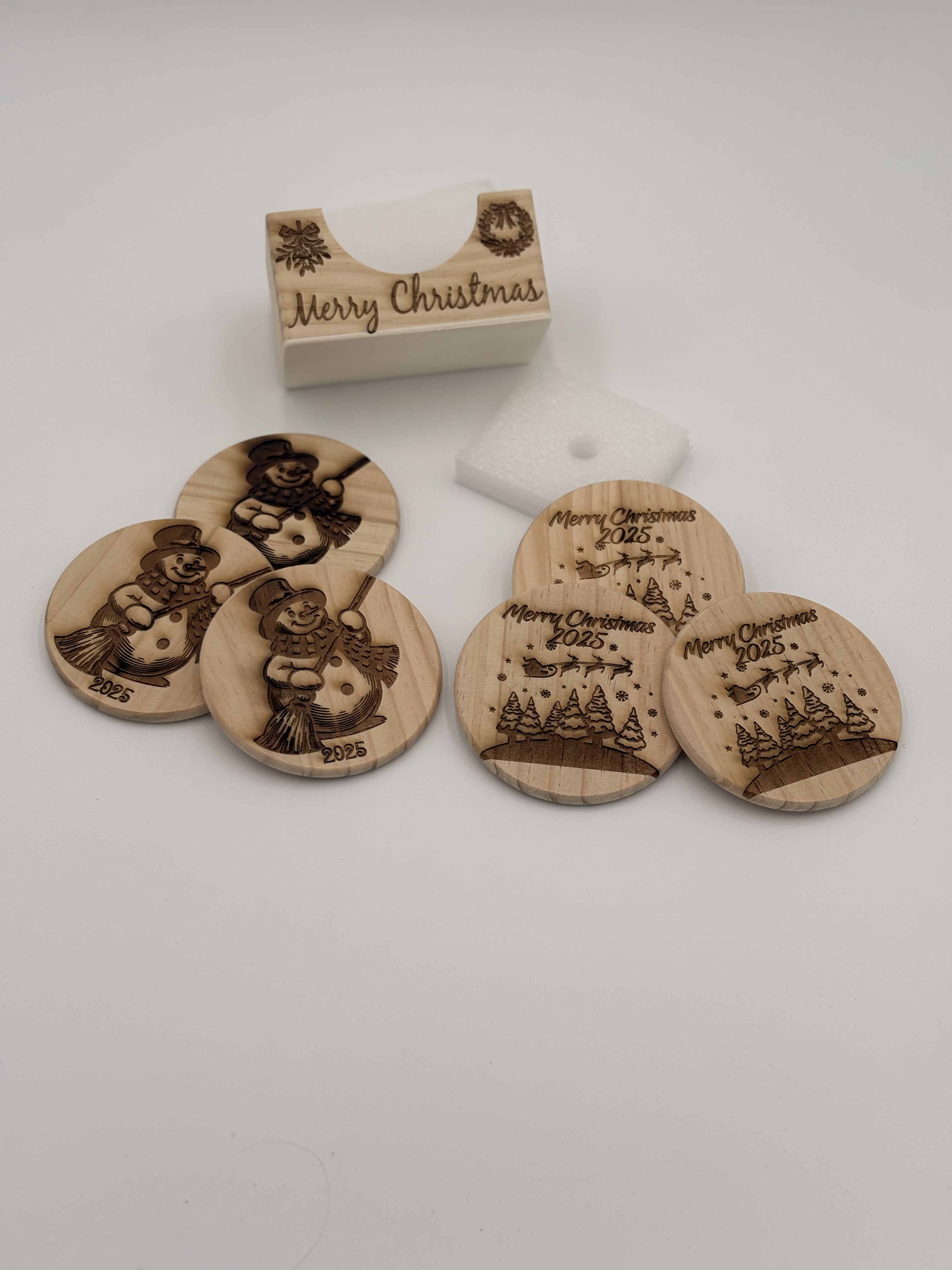 Engraved Wooden Coaster Set
